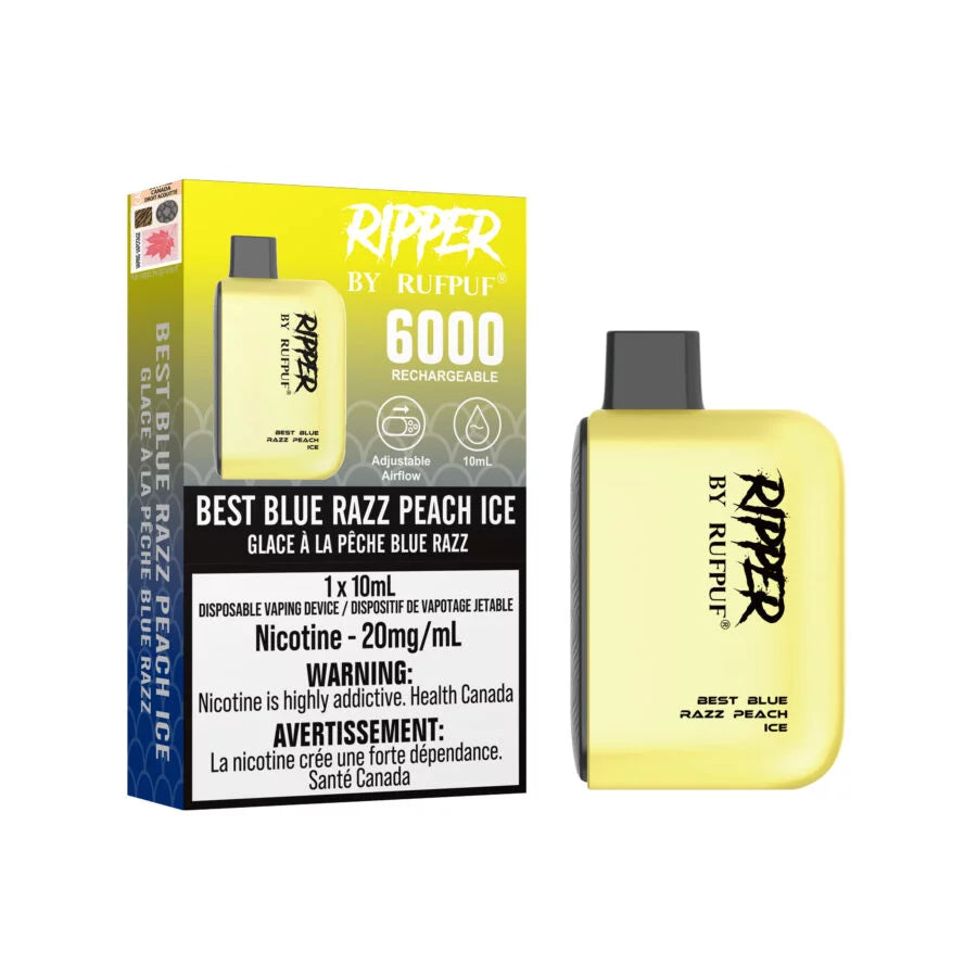 RIPPER 6000 - BEST BLUE RAZZ PEACH ICE