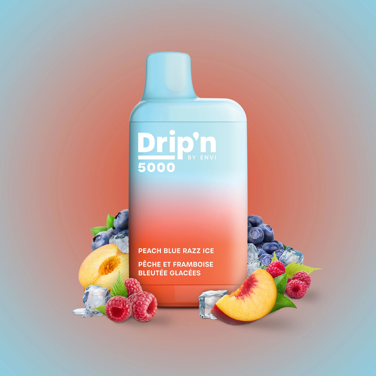 DRIP'N 5000 - PEACH BLUE RAZZ ICE