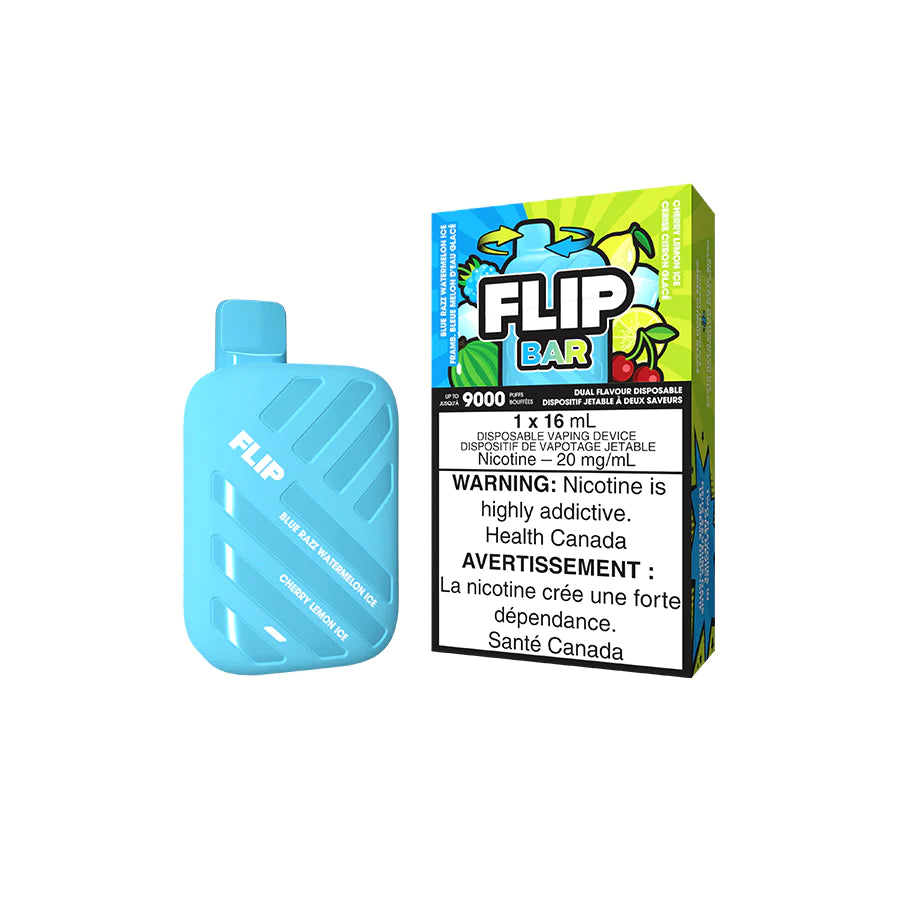 FLIP BAR 9000 - BLUE RAZZ WATERMELON ICE AND CHERRY LEMON ICE