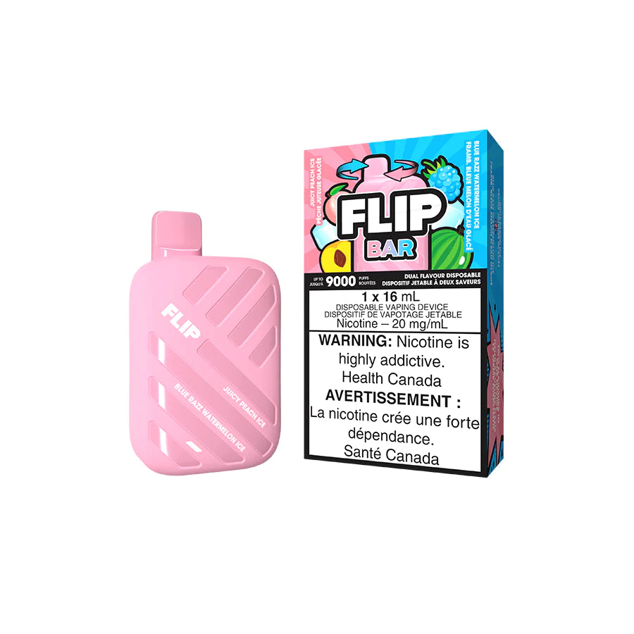 FLIP BAR 9000 - JUICY PEACH ICE AND BLUE RAZZ WATERMELON ICE