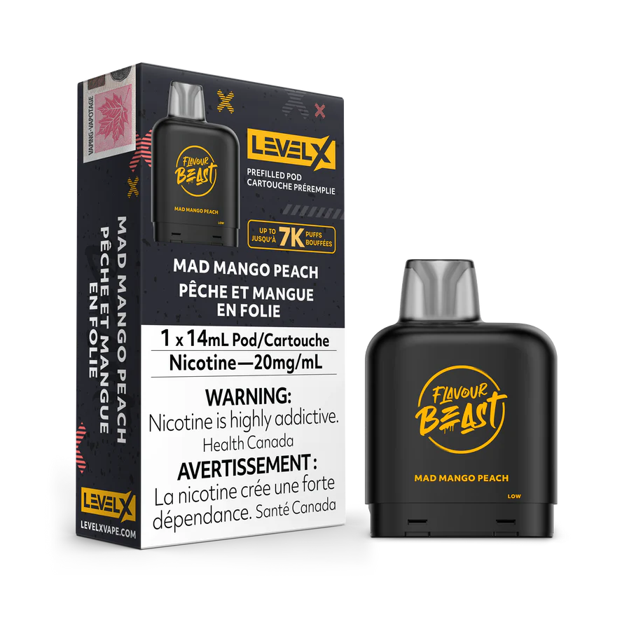 LEVEL X FLAVOUR BEAST PODS - MAD MANGO PEACH