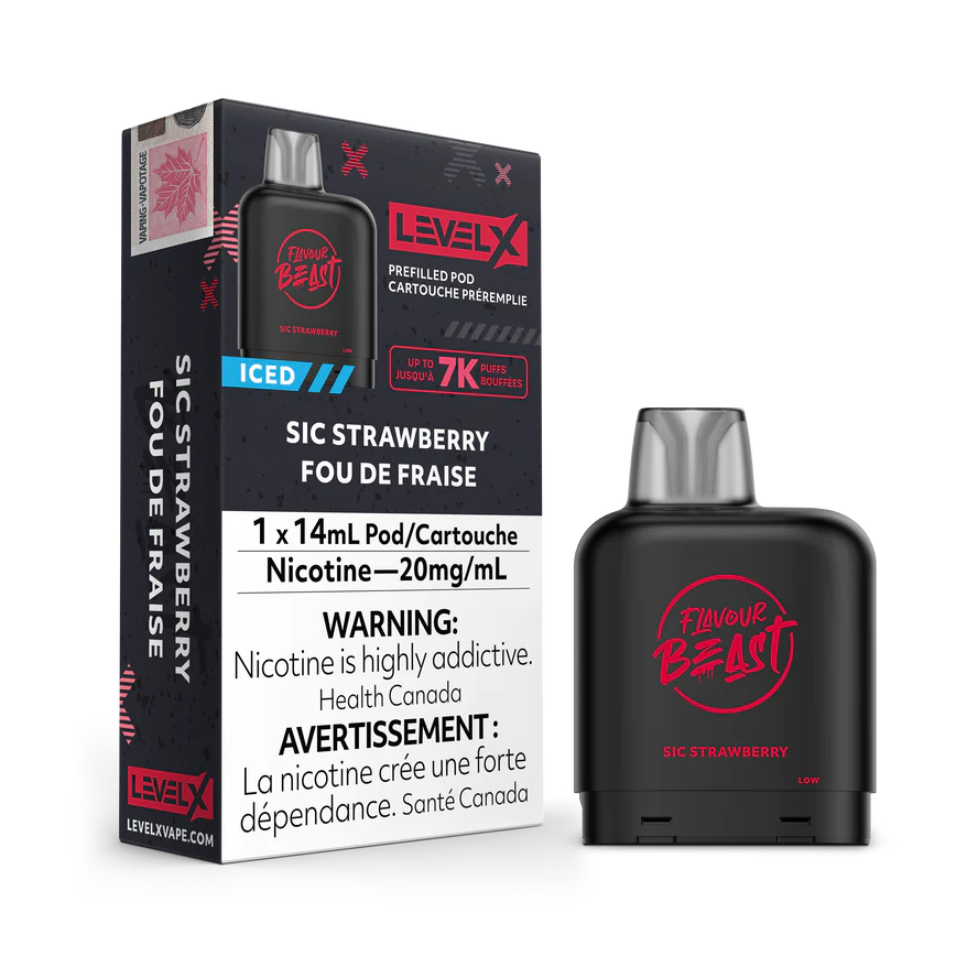 LEVEL X FLAVOUR BEAST PODS - SIC STRAWBERRY