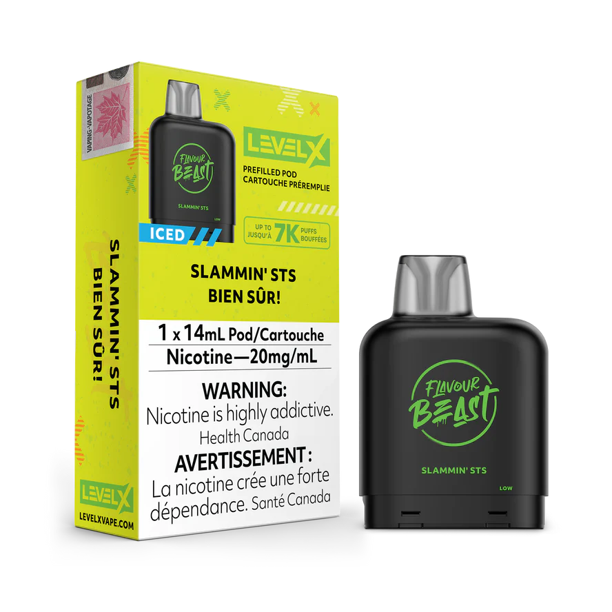 LEVEL X FLAVOUR BEAST PODS - SLAMMIN STS 25000K