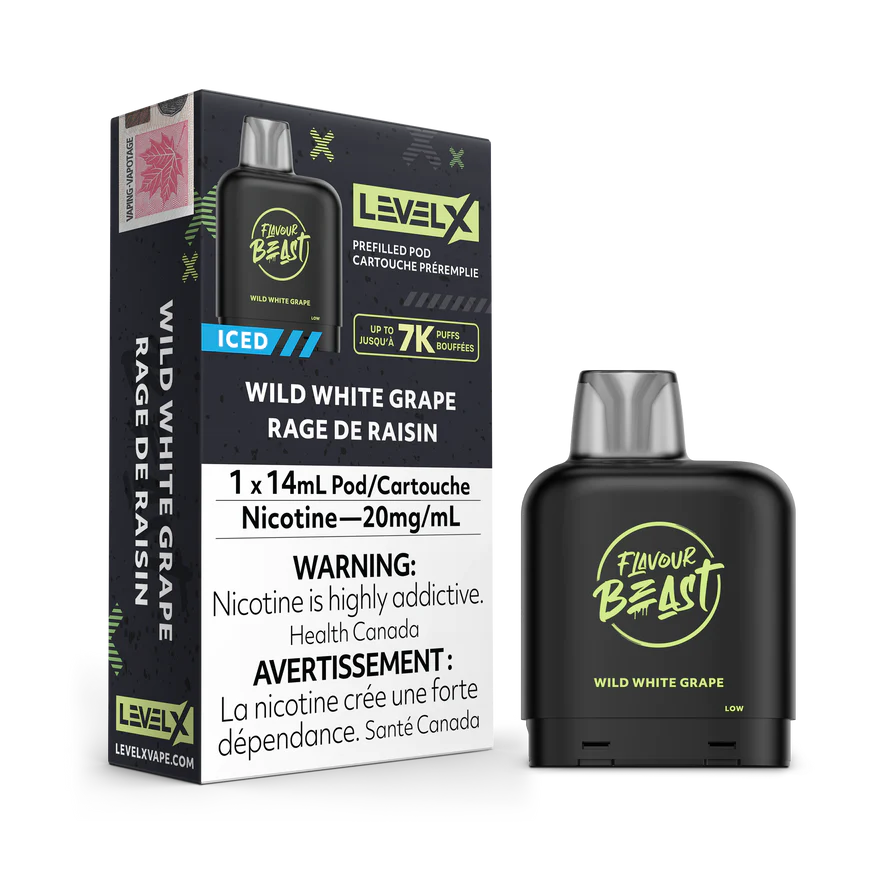 LEVEL X FLAVOUR BEAST PODS - WILD WHITE GRAPE