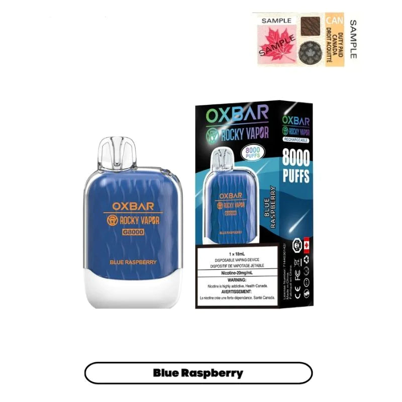 OX BAR 8000 - BLUE RASPBERRY