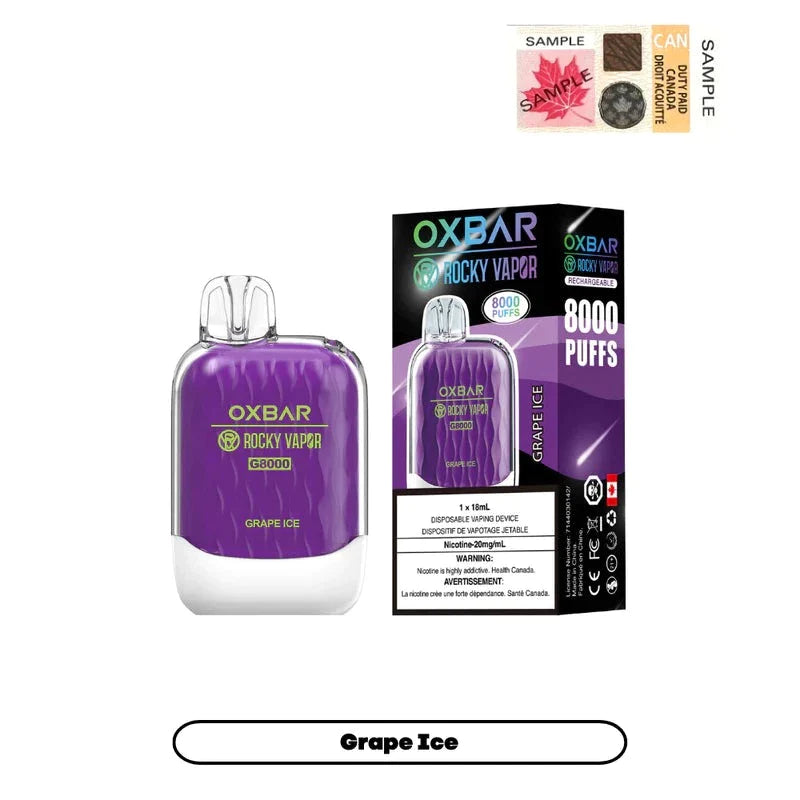OX BAR 8000 - GRAPE ICE