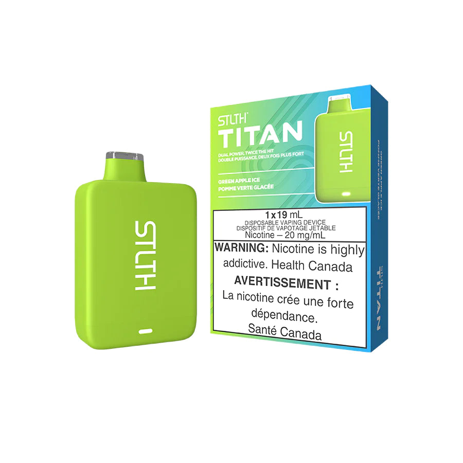 STLTH TITAN 10K - GREEN APPLE ICE Vape City STLTH TITAN 10K - GREEN APPLE ICE Vape City