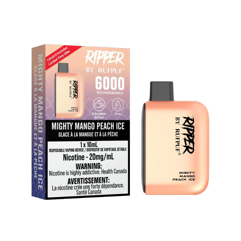 RIPPER 6000 - MIGHTY MANGO PEACH ICE