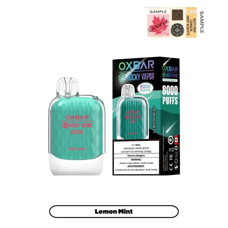 OX BAR 8000 - LEMON MINT Vape City OX BAR 8000 - LEMON MINT Vape City