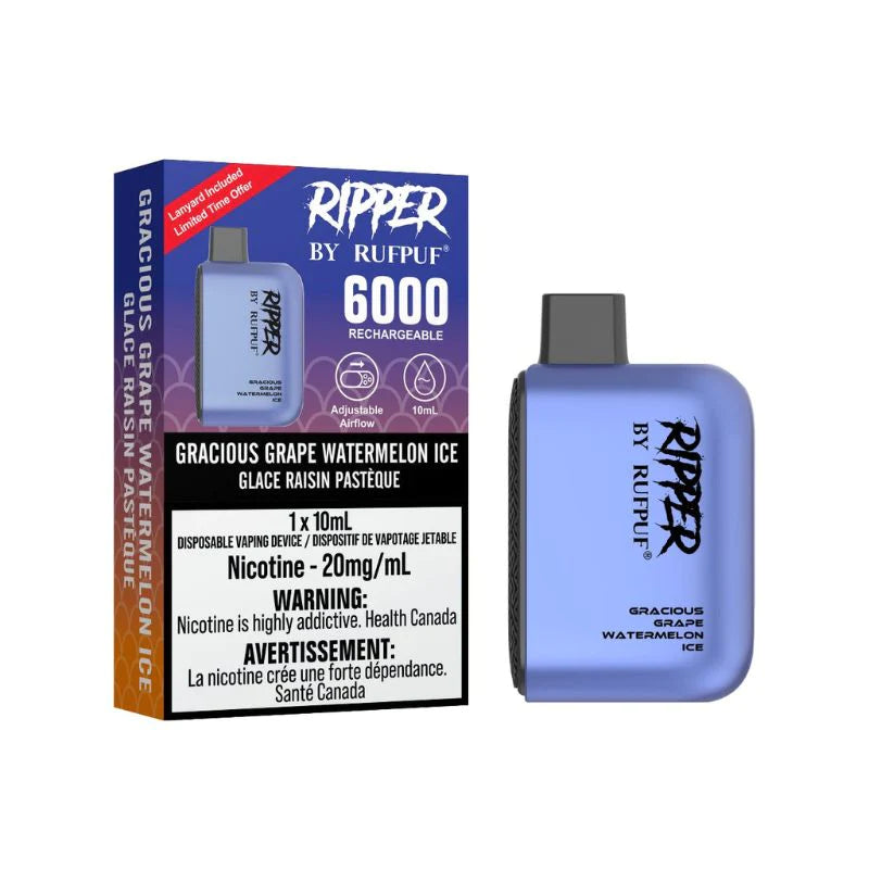 RIPPER 6000 - GRACIOUS GRAPE WATERMELON ICE