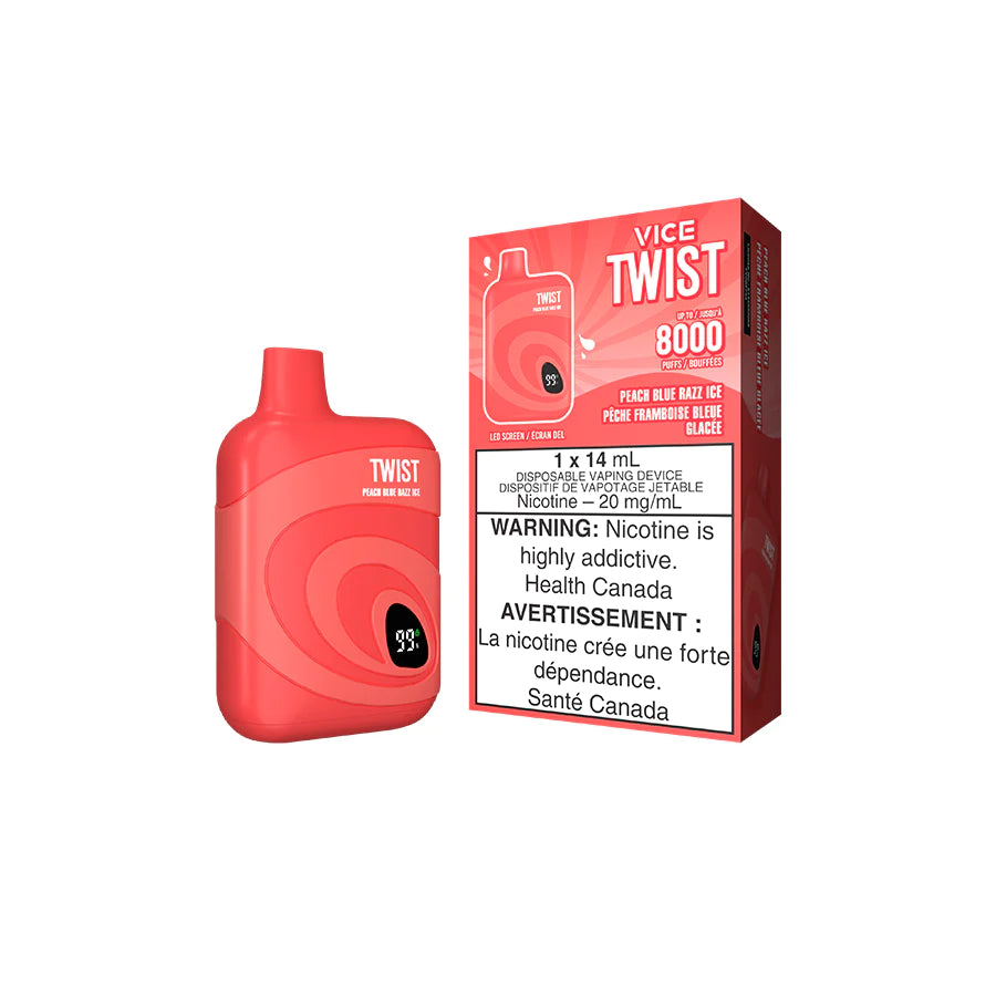 VICE TWIST 8000 - PEACH BLUE RAZZ ICE