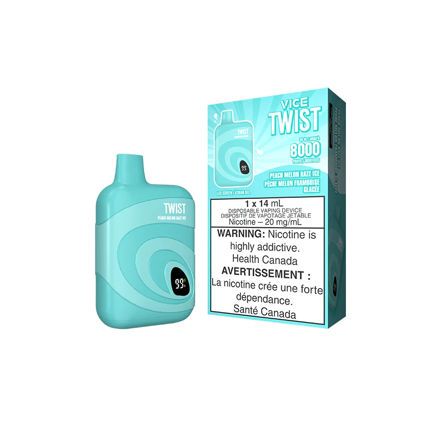 VICE TWIST 8000 - PEACH MELON RAZZ ICE