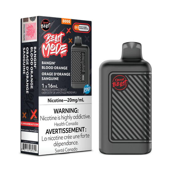 FLAVOUR BEAST BEAST MODE 8000 - BANGIN' BLOOD ORANGE ICED Vape City FLAVOUR BEAST BEAST MODE 8000 - BANGIN' BLOOD ORANGE ICED Vape City