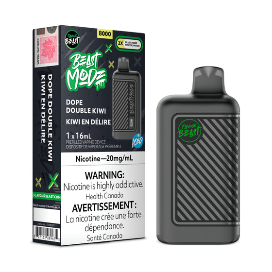 FLAVOUR BEAST BEAST MODE 8000 - DOPE DOUBLE KIWI ICED Vape City FLAVOUR BEAST BEAST MODE 8000 - DOPE DOUBLE KIWI ICED Vape City