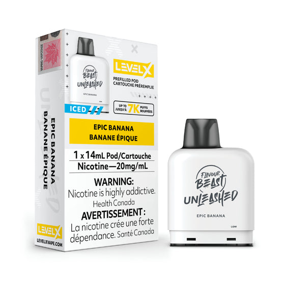 FLAVOUR BEAST UNLEASHED LEVEL X PODS - EPIC BANANA