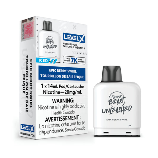 FLAVOUR BEAST UNLEASHED LEVEL X PODS - EPIC BERRY SWIRL