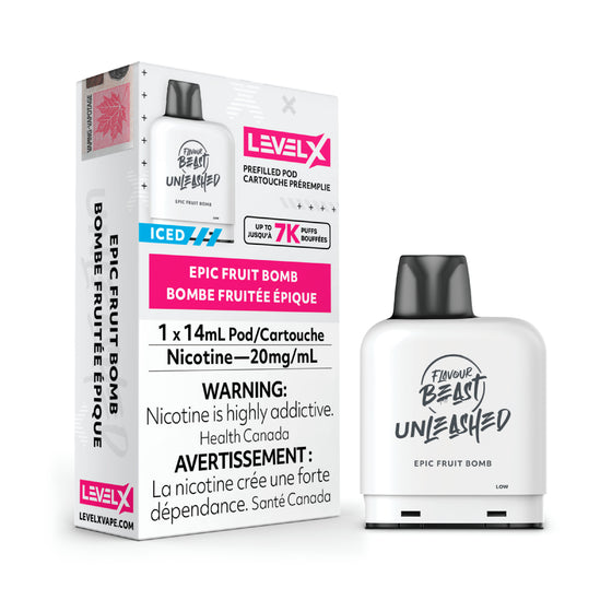 FLAVOUR BEAST UNLEASHED LEVEL X PODS - EPIC FRUIT BOMB Vape City FLAVOUR BEAST UNLEASHED LEVEL X PODS - EPIC FRUIT BOMB Vape City