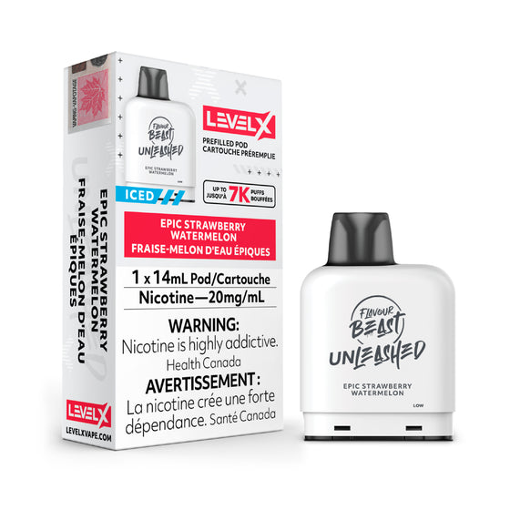 FLAVOUR BEAST UNLEASHED LEVEL X PODS - EPIC STRAWBERRY WATERMELON