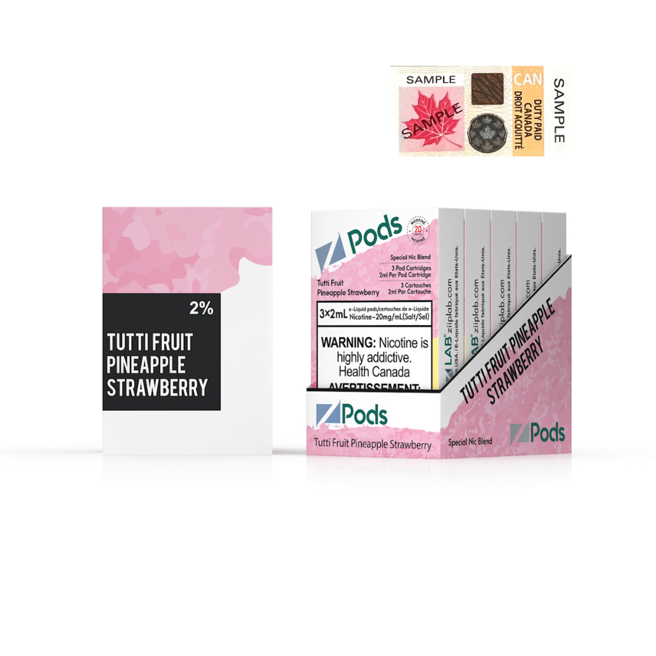 ZPODS - TUTTI FRUIT PINEAPPLE STRAWBERRY