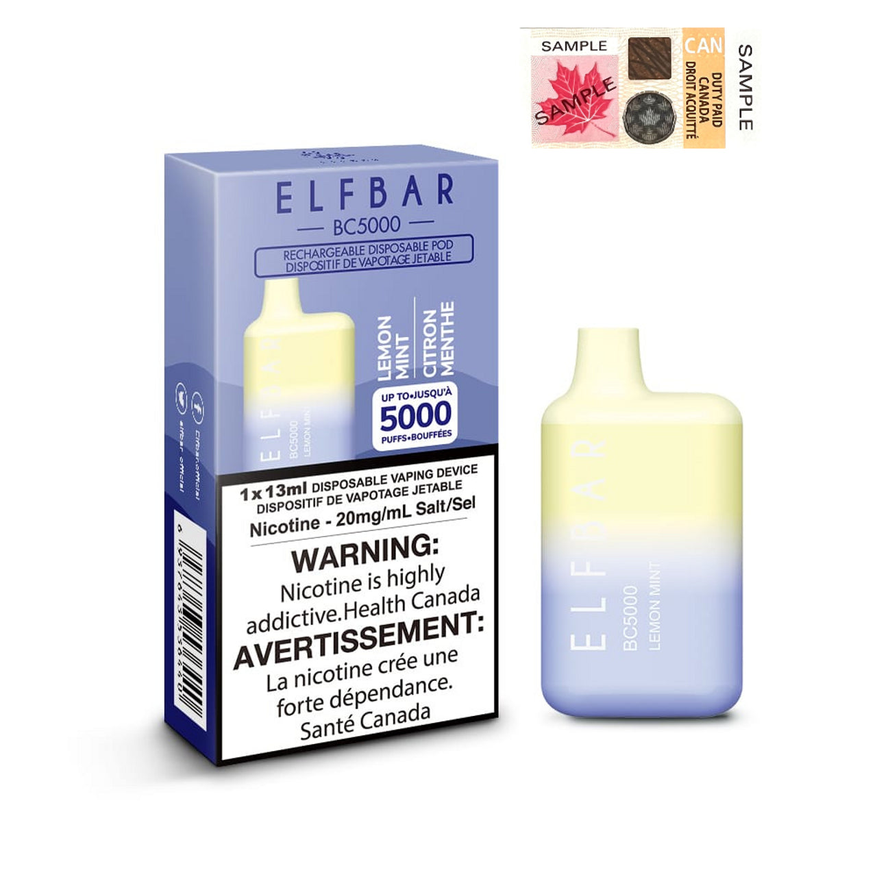 ELF BAR 5000 - LEMON MINT Vape City ELF BAR 5000 - LEMON MINT Vape City