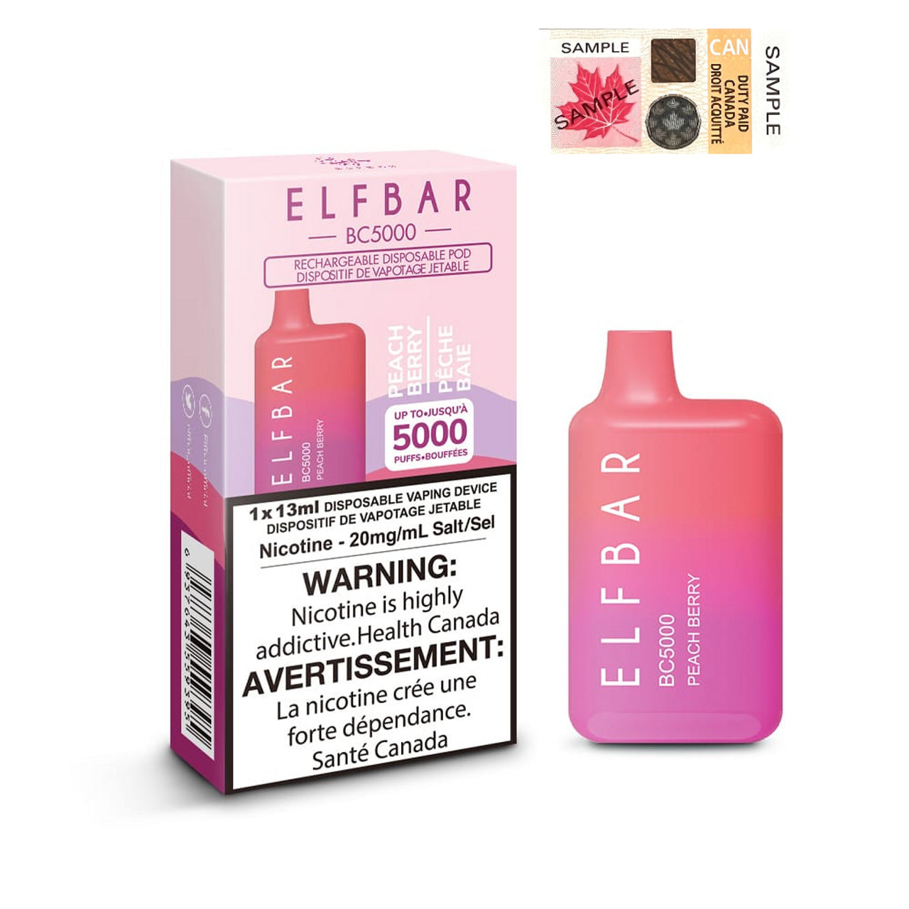 ELF BAR 5000 - PEACH BERRY