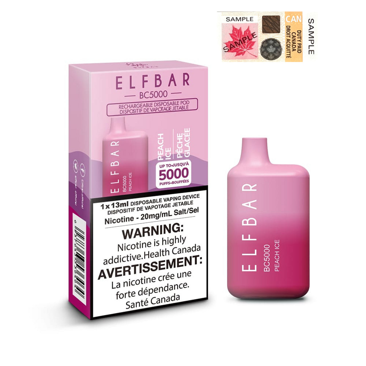 ELF BAR 5000 - PEACH ICE Vape City ELF BAR 5000 - PEACH ICE Vape City