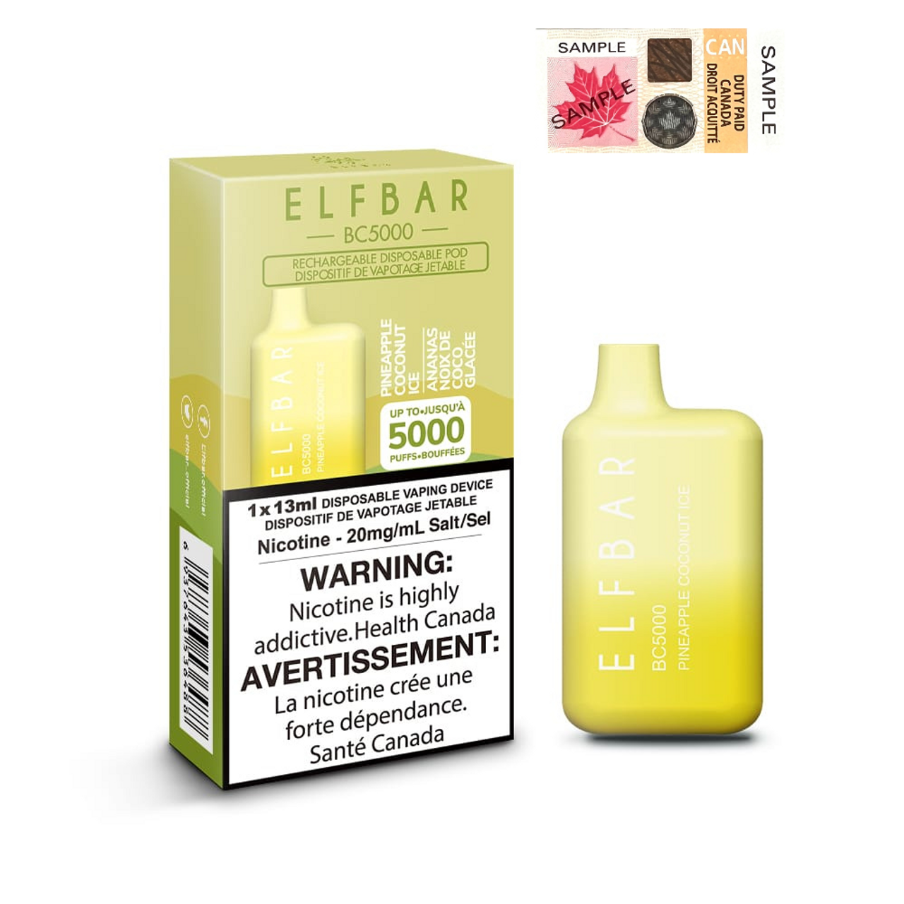 ELF BAR 5000 - PINEAPPLE COCONUT ICE Vape City ELF BAR 5000 - PINEAPPLE COCONUT ICE Vape City