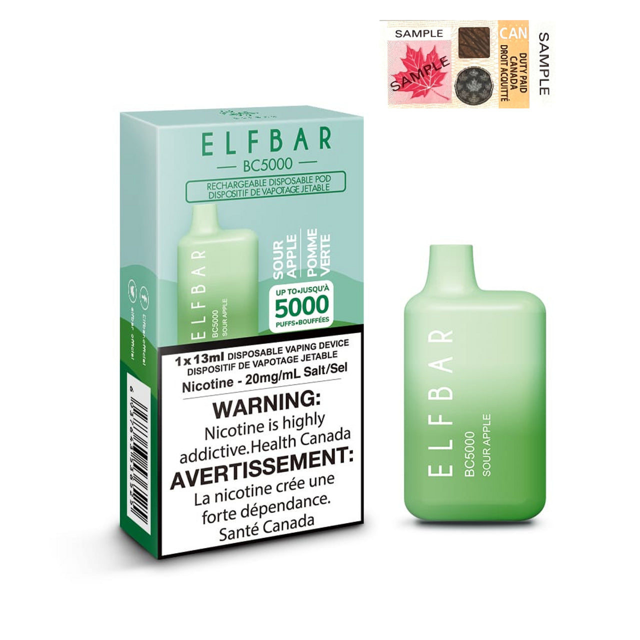 ELF BAR 5000 - SOUR APPLE Vape City ELF BAR 5000 - SOUR APPLE Vape City