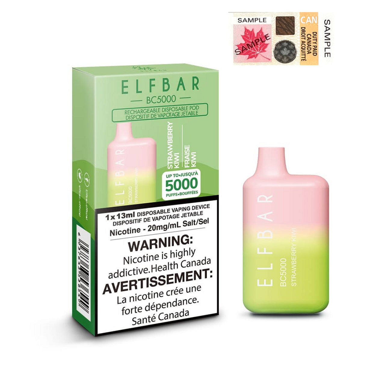 ELF BAR 5000 - STRAWBERRY KIWI Vape City ELF BAR 5000 - STRAWBERRY KIWI Vape City