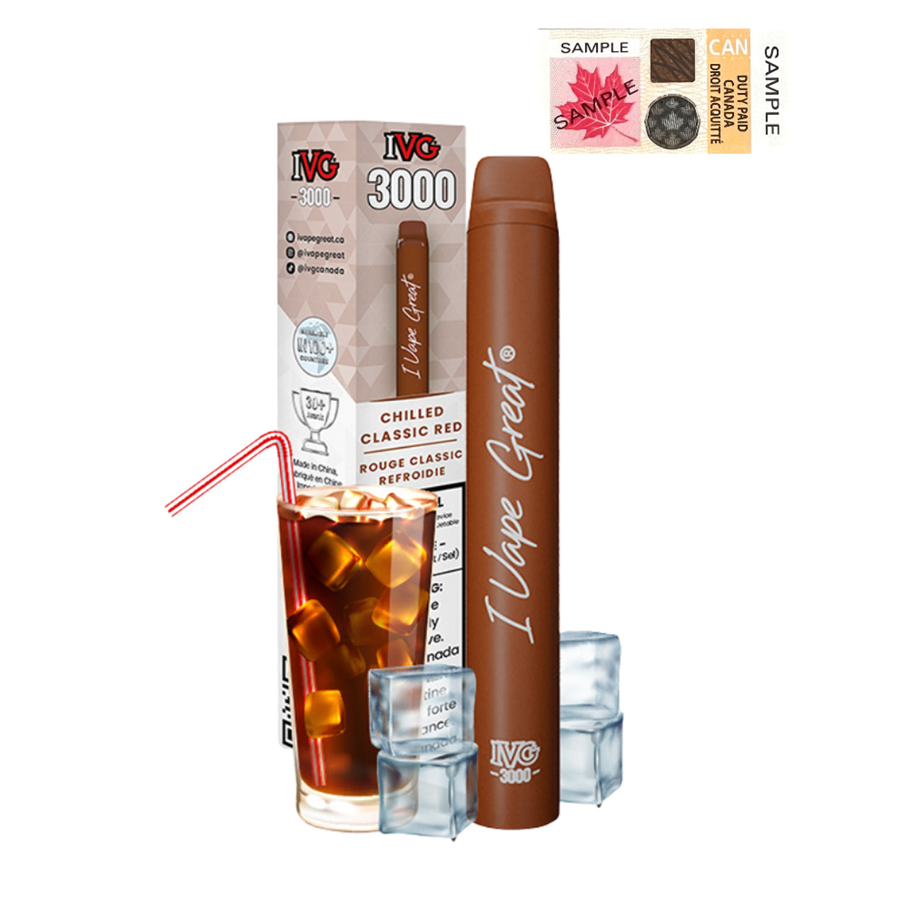 IVG 3000 - CHILLED CLASSIC RED Vape City IVG 3000 - CHILLED CLASSIC RED Vape City