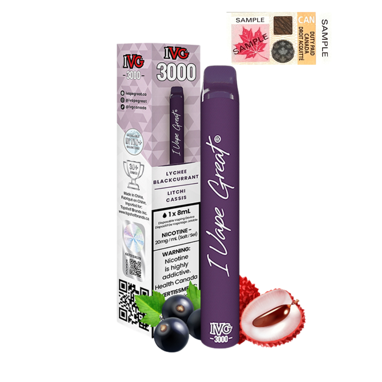 IVG 3000 - LYCHEE BLACKCURRANT