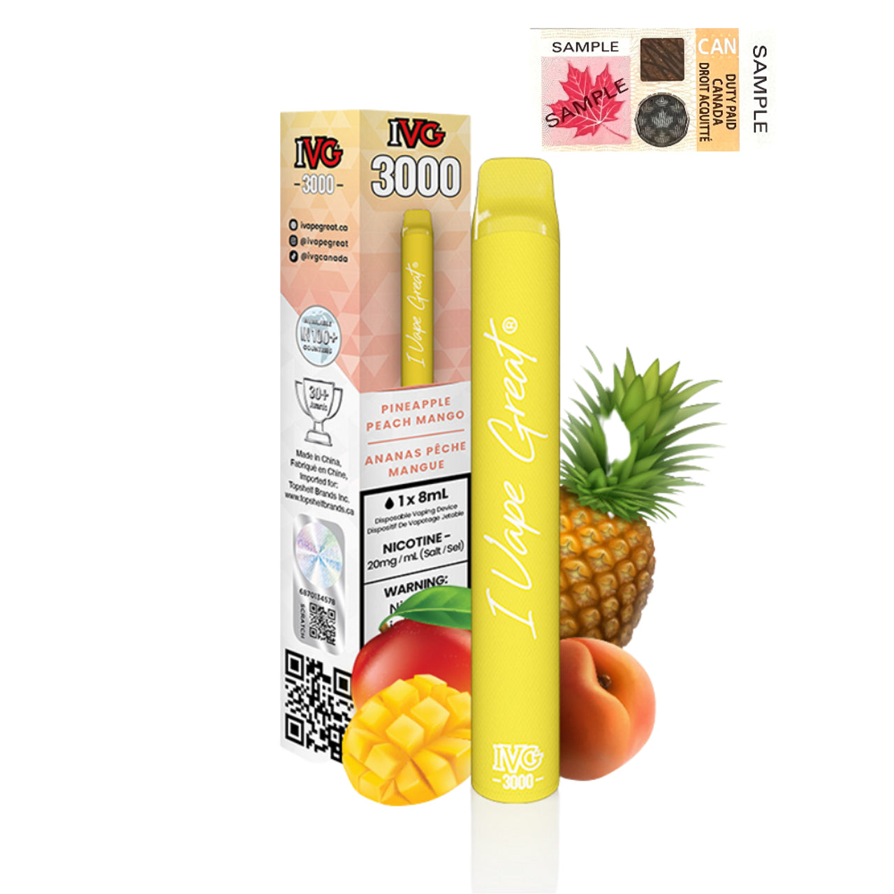 IVG 3000 - PINEAPPLE PEACH MANGO