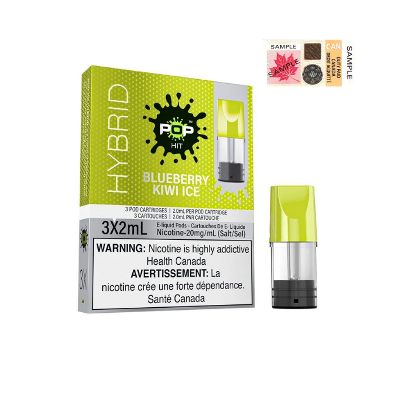 POP HITS HYBRID PODS - BLUEBERRY KIWI ICE