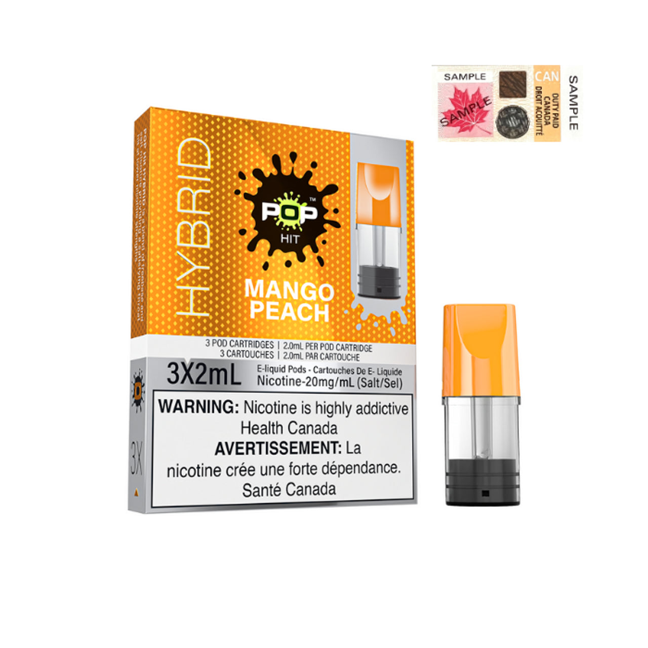 POP HITS HYBRID PODS - MANGO PEACH