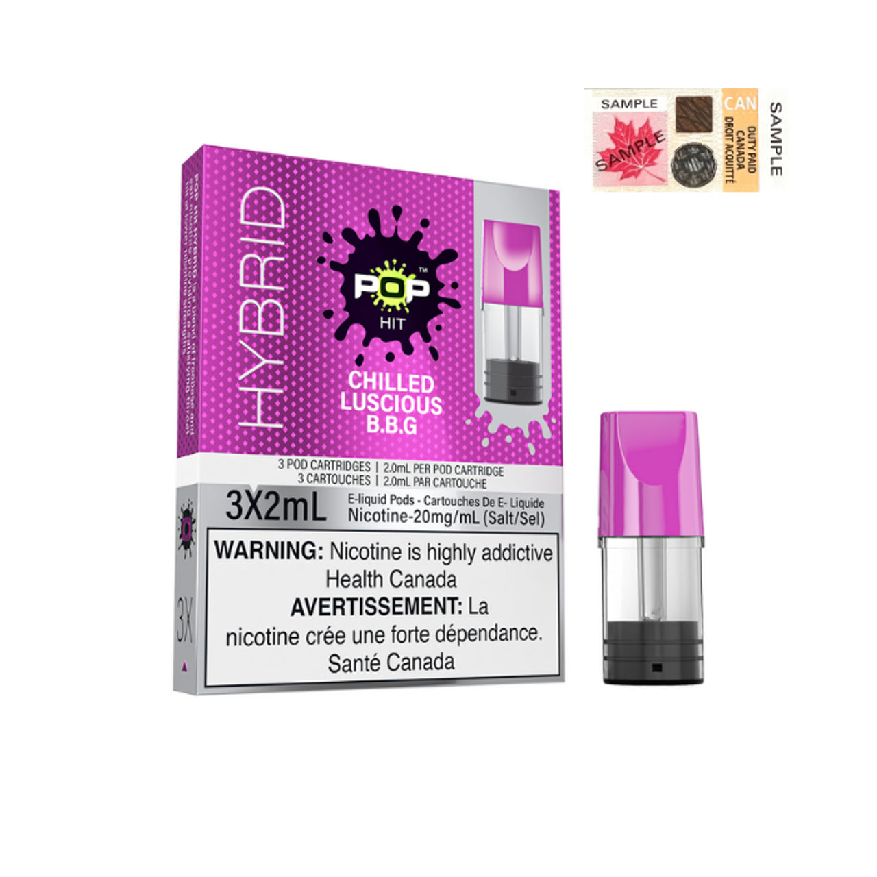 POP HITS HYBRID PODS - CHILLED LUSCIOUS BUBBLEGUM