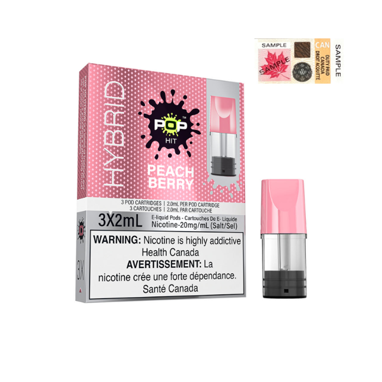 POP HITS HYBRID PODS - PEACH BERRY