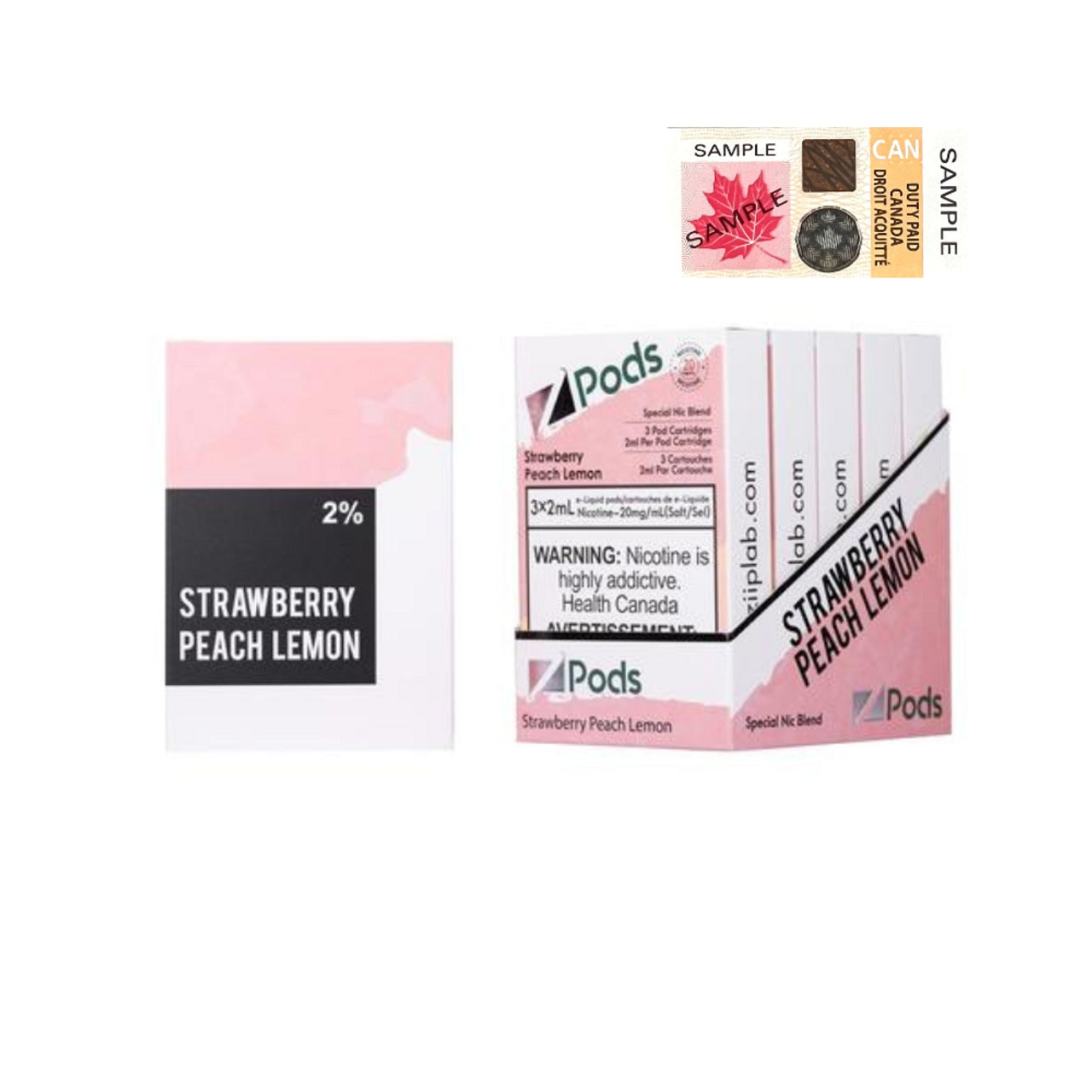 ZPODS - STRAWBERRY PEACH LEMON