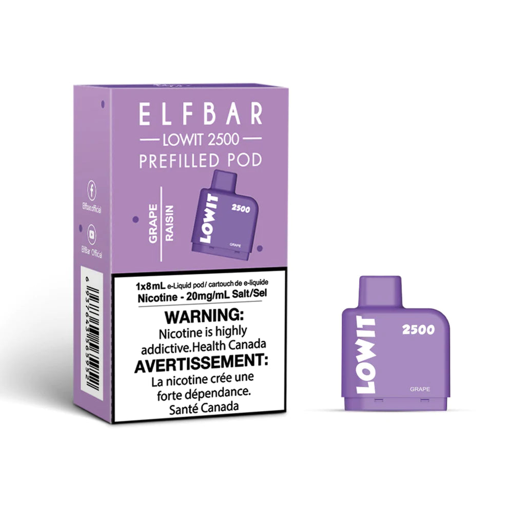 ELF BAR LOWIT 2500 - GRAPE Vape City ELF BAR LOWIT 2500 - GRAPE Vape City