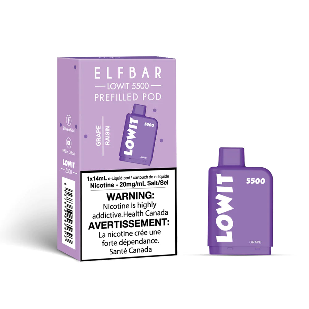 ELF BAR LOWIT 5500 - GRAPE Vape City ELF BAR LOWIT 5500 - GRAPE Vape City