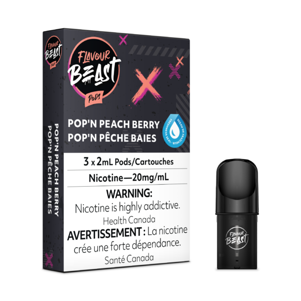 FLAVOUR BEAST PODS - PACKIN PEACH BERRY (POP N PEACH BERRY)