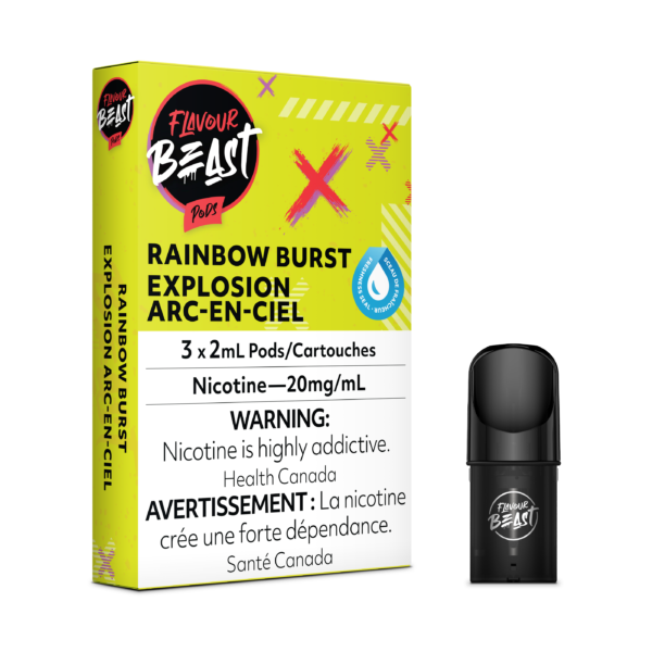FLAVOUR BEAST PODS - FLIPPIN FRUIT FLASH (RAINBOW BURST)