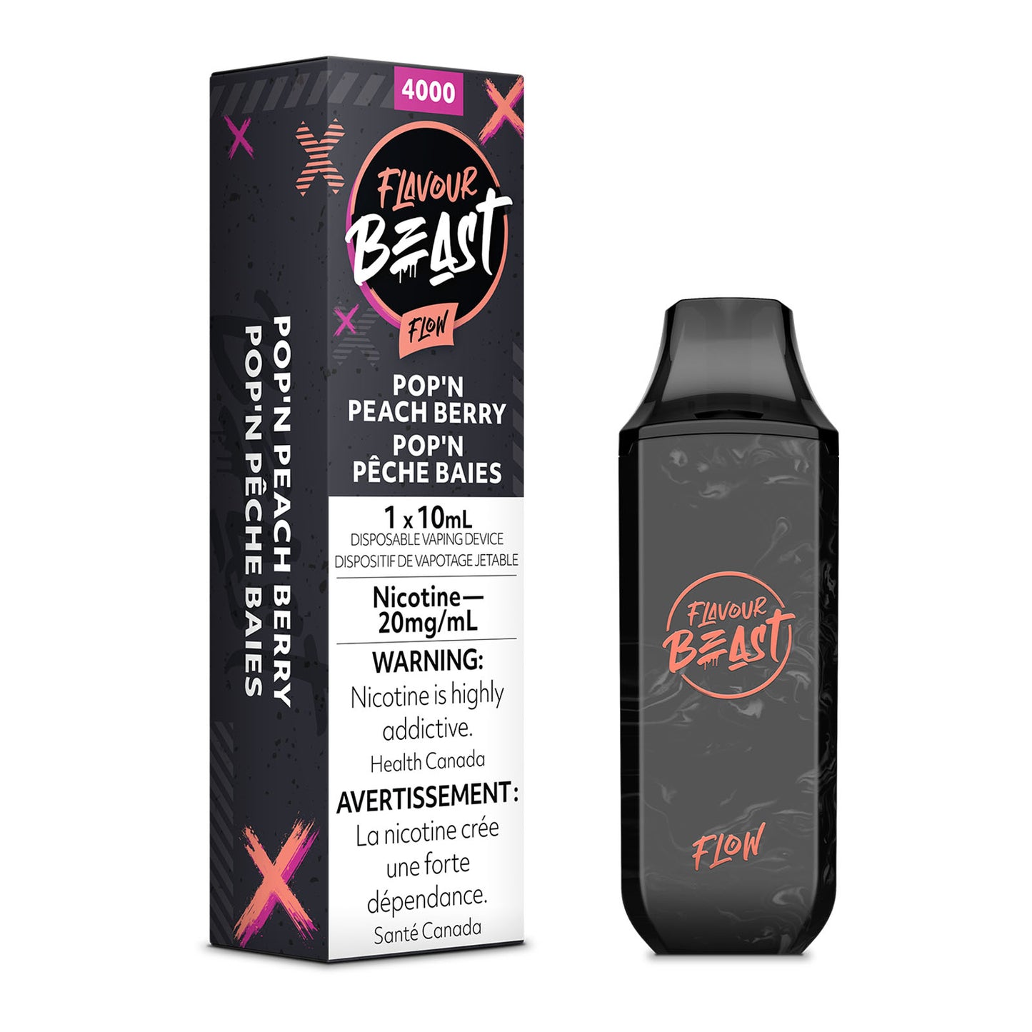 FLAVOUR BEAST 4000 - PACKING PEACH BERRY (POP N PEACH BERRY)