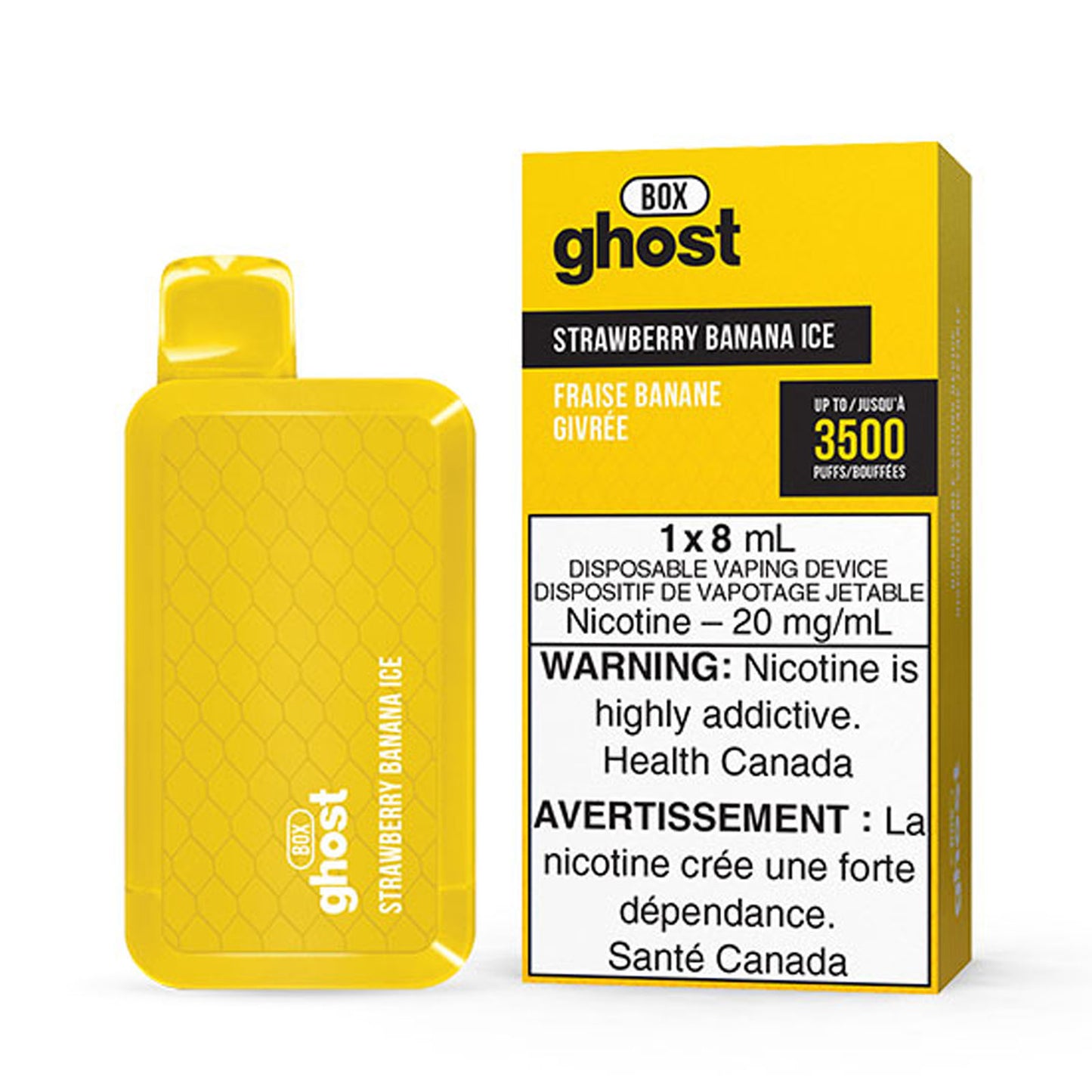 GHOST BOX 3500 - STRAWBERRY BANANA ICE