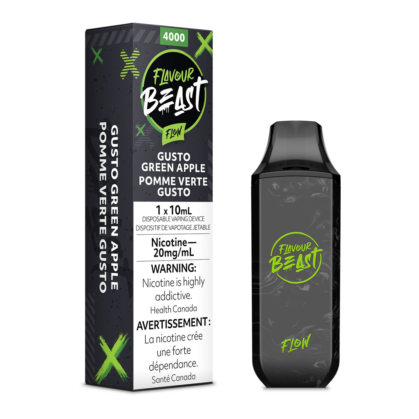 FLAVOUR BEAST 4000 - GUSTO GREEN APPLE