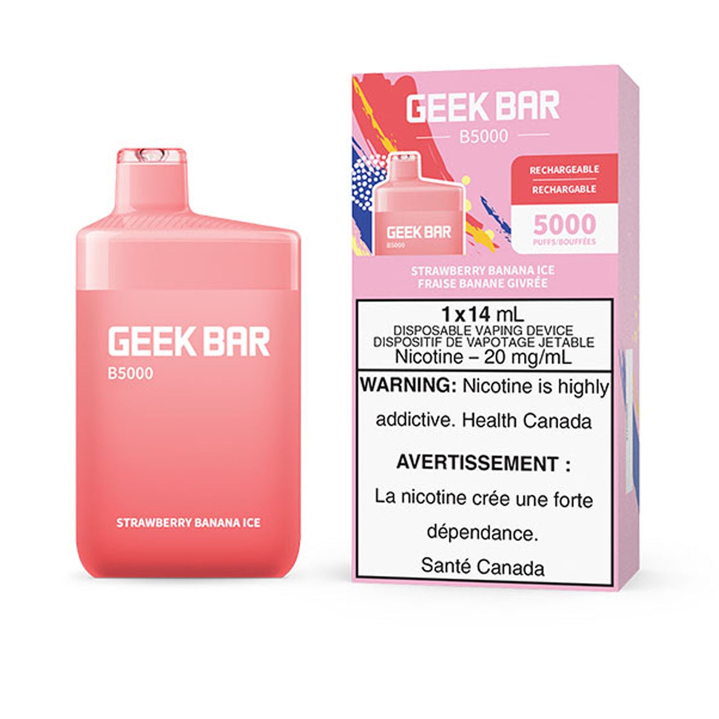 GEEK BAR 5000 - STRAWBERRY BANANA ICE