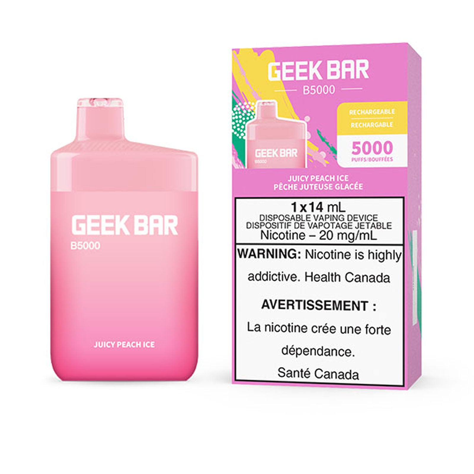 GEEK BAR 5000 - JUICY PEACH ICE Vape City GEEK BAR 5000 - JUICY PEACH ICE Vape City