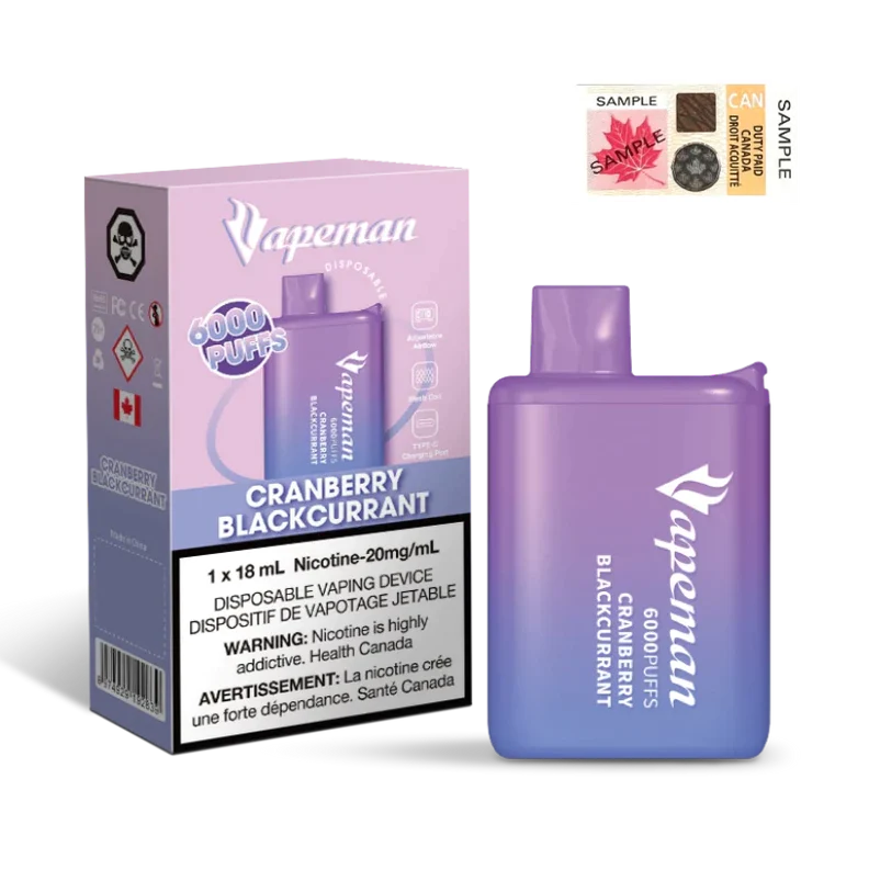 VAPEMAN 6000 - CRANBERRY BLACKCURRANT