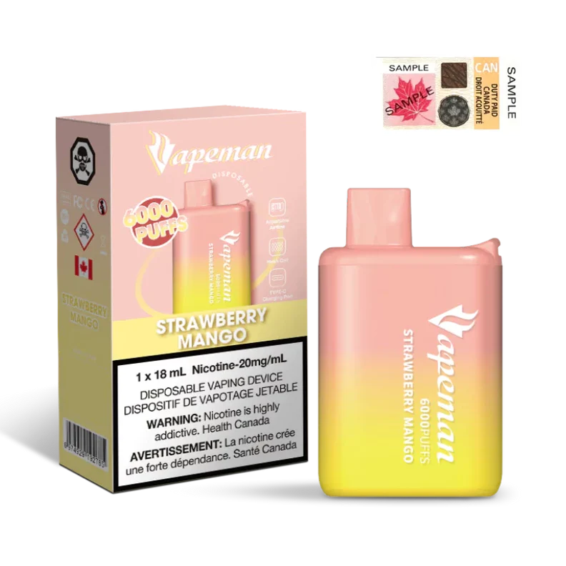 VAPEMAN 6000 - STRAWBERRY MANGO