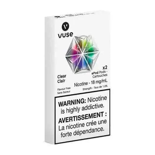 VUSE PODS - CLEAR FLAVORLESS Vape City VUSE PODS - CLEAR FLAVORLESS Vape City