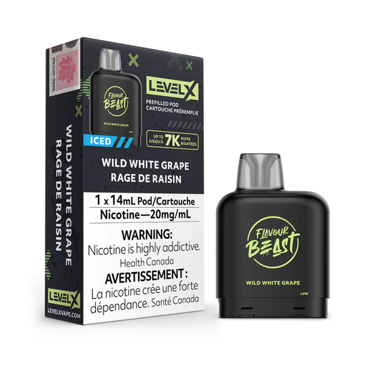 LEVEL X FLAVOUR BEAST PODS - WILD WHITE GRAPE